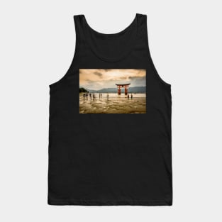 Unique street photography of Itsukushima Torii gate Tank Top